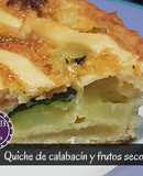 Quiche de calabacín y frutos secos