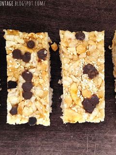 Una foto de Barritas de cereal utilizando tostadas de arroz. Fácil, sencilla, SIN GLUTEN y SIN HORNO!