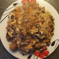A picture of Egg fried Vegetable Rice.