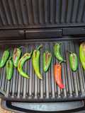 George Foreman Chile Torreados aka Roasted Jalapeños
