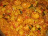 Telur Puyuh Kentang Masak Santan Pedas