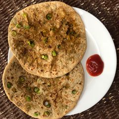 A picture of Green Peas Paratha | Matar Paratha.