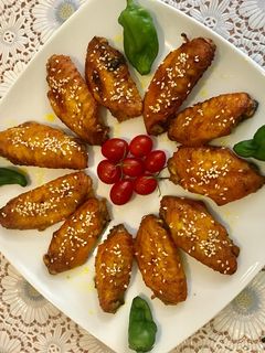عکسی از دستور بال مرغ تنوری کنجدی
