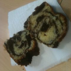 Vanilla chocolate marble cake A picture of Vanilla chocolate marble cake.