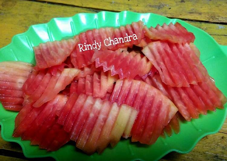 Resep Manisan Pepaya Merah Merona, Enak Banget