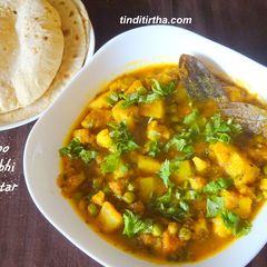 A picture of ALOO-GOBHI-MATAR...absolutely in my method.