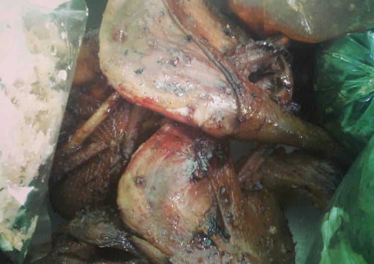 Resep Bebek bakar rempah kacang Enak