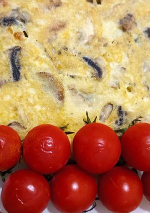 Una foto de Tortilla de champiñones