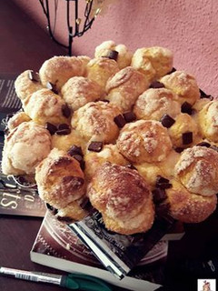 Una foto de Monkey bread de calabaza y pepitas de chocolate