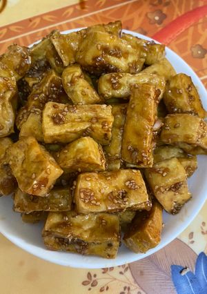 Hình của món Đậu lắc xì dầu.