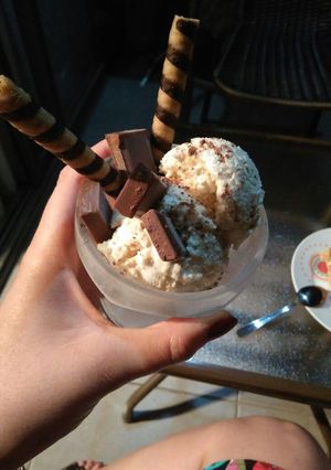 Una foto de Helado de nuez al coñac