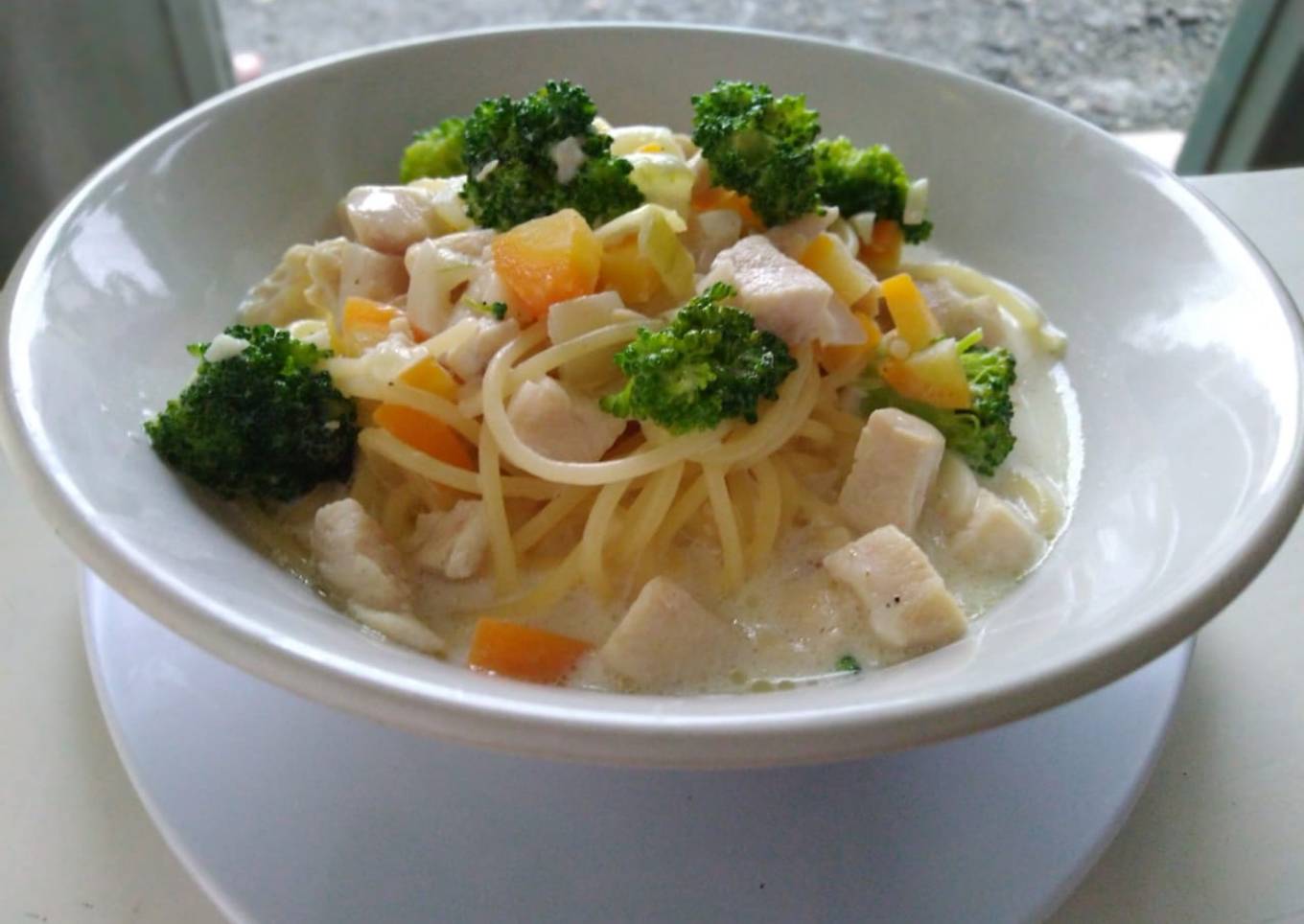 Milky Chicken Noodle Soup