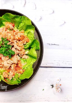 Hình của món Salad Thịt Bò Sốt Cà Chua.