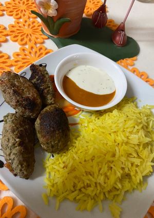 صورة لوصفة كباب مبخر مع رز بالهرد