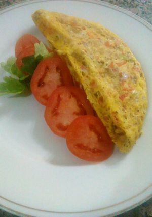 Una foto de Omelette al microondas