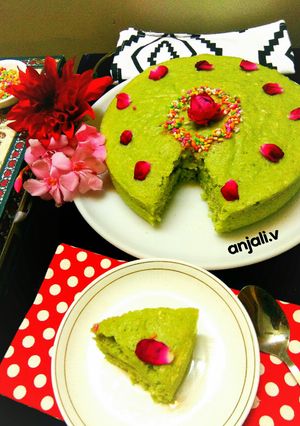 A picture of Raw Mango Oats Wholewheat Cake (Sweet and Tangy).