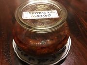 A picture of cut mango pickle