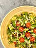 سلطة 🥗 الذرة والكزبرة بالخضار