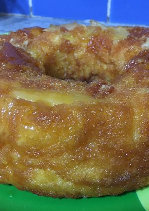 Una foto de Torta de manzanas invertida