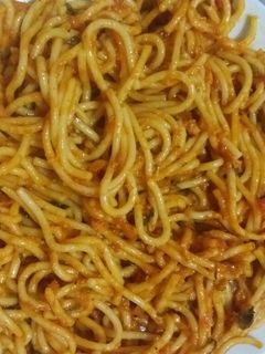 صورة لوصفة سباغيتي بالطون