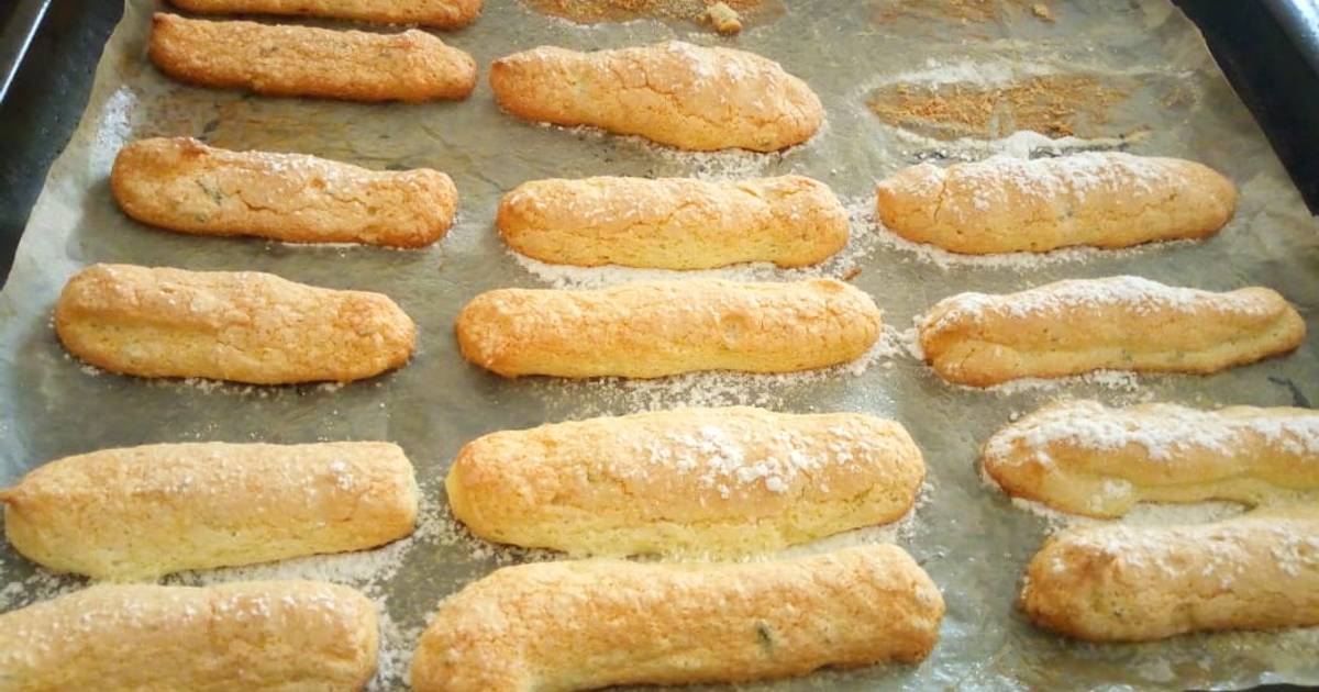 Finger biscuits/lady fingers/trifle sponges Recipe by Brian Nickolas