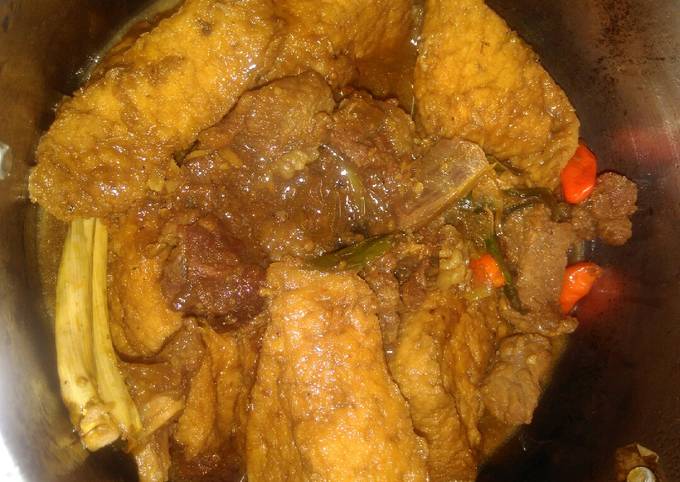 Cara Memasak Krengsengan daging petis Jawa ft tahu goreng Menu Enak Dan Mudah Dibuat