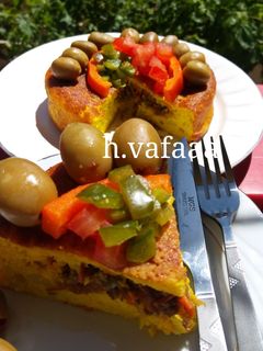 عکسی از دستور کوکو سیب زمینی مغزدار