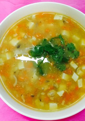 Hình của món Súp nấm chay.