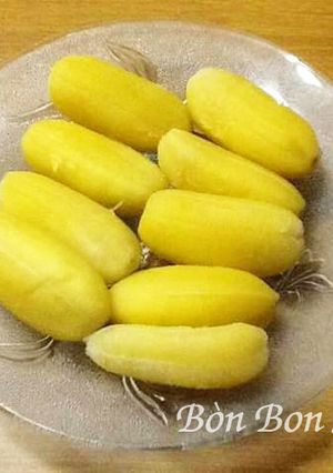 Hình của món Chuối sáp luộc nước dừa.