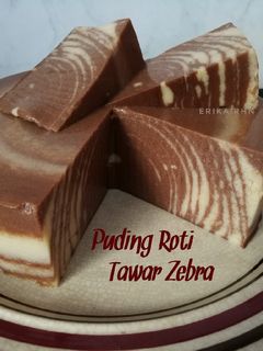 Foto resep Puding Roti Tawar Zebra