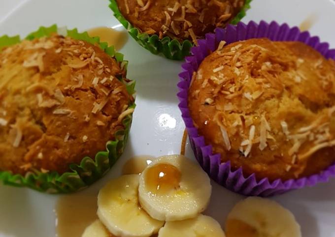 مافن فاكهة الباشن فروت (passionfruit) وجوز الهند