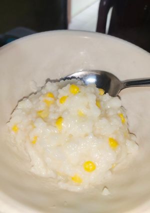 Foto resep Bubur Nasi + Jagung Lembut MPASI Friendly