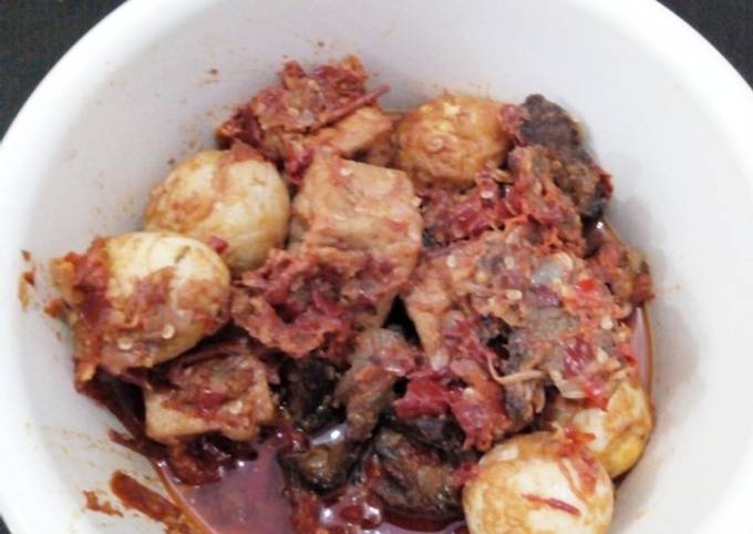 Yuk intip, Bagaimana cara membuat Daging, tahu, telur bumbu bali dijamin sempurna