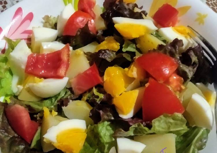 Salad sayur dressing olive oil+lemon
