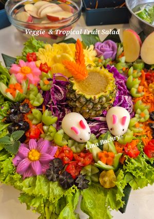 Foto resep Veggie & Tropical Fruit Salad