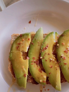 A picture of Honey avocado toast.