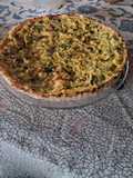 Quiche de pollo y puerro
