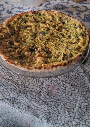 Una foto de Quiche de pollo y puerro