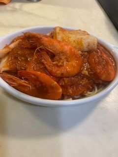 番茄海鮮義大利麵 的食譜成品照片