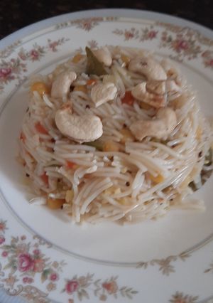 A picture of Veg. Sevaiya upma.