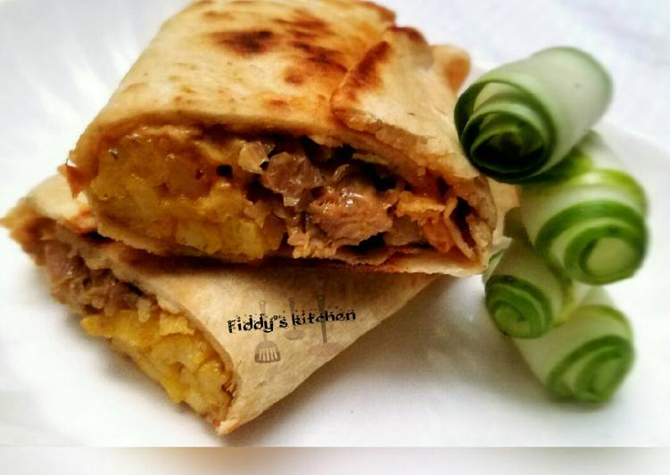 How to Cook Chicken and chips wrap🌯🌯🌯