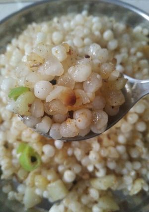 A picture of Sabudana khichdi.