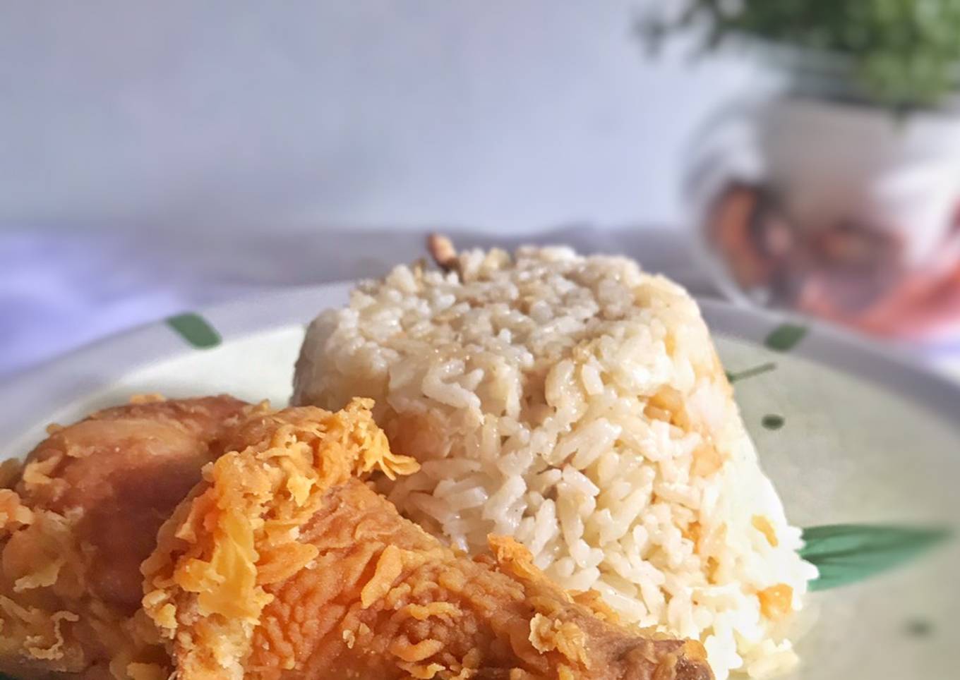 Nasi Fried Chicken Viral versi kukus