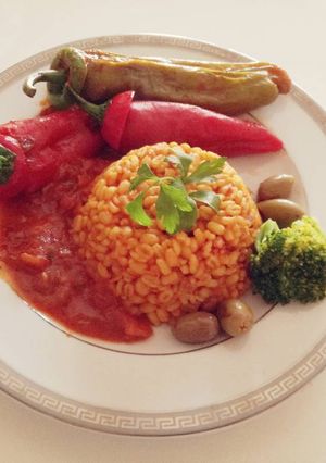 عکسی از دستور خوراک فلفل شکم پر
