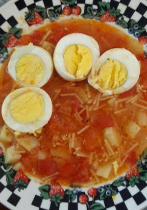 Una foto de Salsa de tomate con sopa