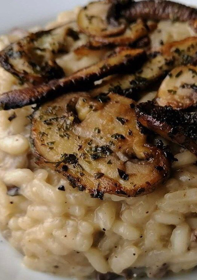 Una foto de Risotto con setas