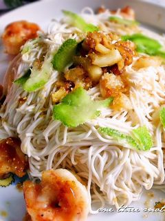 【料亭和露】蒜香奶油蝦涼麵 的食譜成品照片