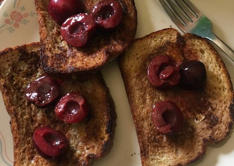 Steps to Prepare Speedy Cherry toast