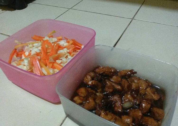 Chicken Teriyaki and Salad