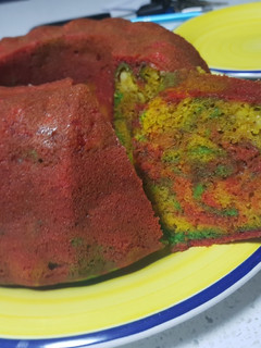 Foto resep Cake banana rainbow kukus